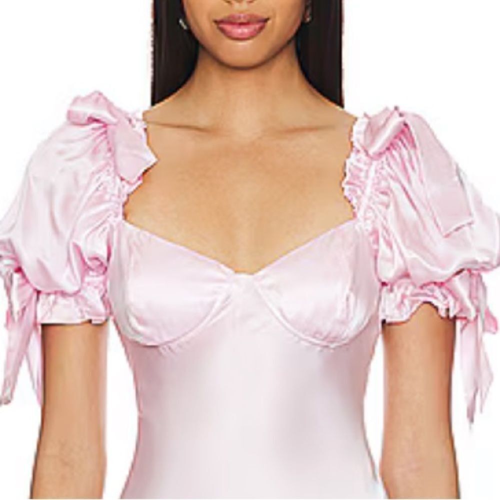 NWT SELKIE The Baby Soft Poet Slip Dress Size 5X Revolve Silk Revolve Baby Pink - Picture 3 of 16